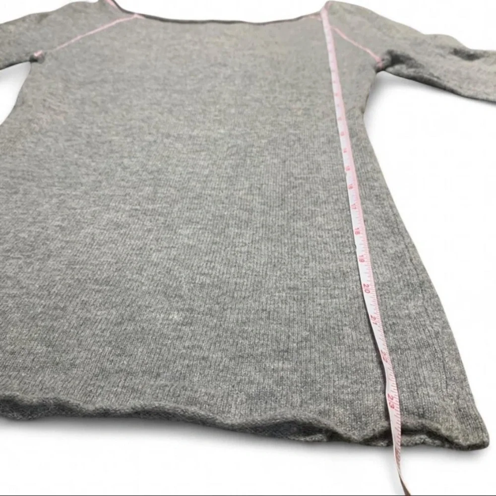 Abercrombie & Fitch RARE Y2K Cashmere Angora Knit Top Contrast Pink Stitching S - Picture 7 of 8